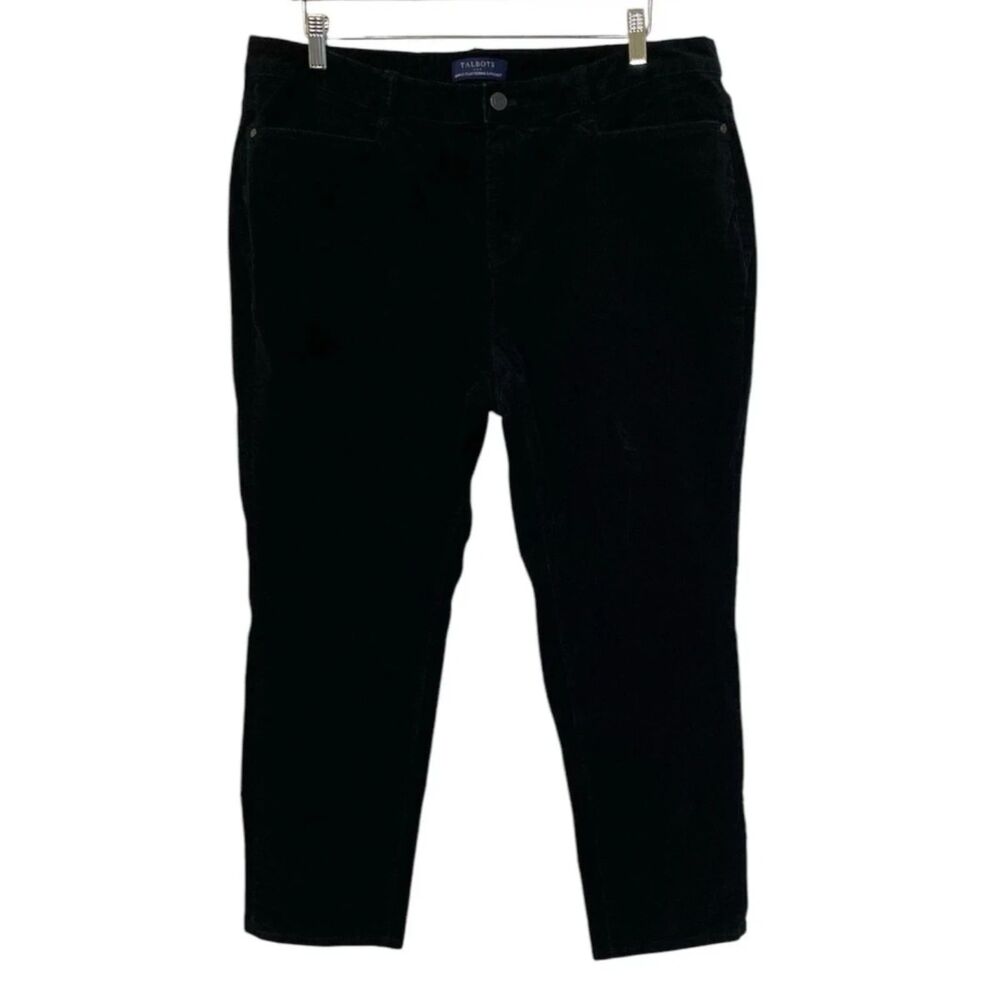 Talbots Women's Simply Flattering Straight Black Corduroy Jeans Women's Sz 38x29